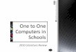 DERNSW One to One Computers in Schools - 2010 Literature Review