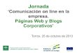 Comunicación on line. Páginas web y blogs corporativos