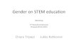 Gender in STEM education, Chiara Tripepi and Jukka Rahkonen