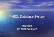 MySQL Database System Hiep Dinh