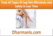 Treat All Types Of Leg Pain Effectively And Safely In Less Time