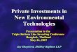 Private Investments in New Environmental Technologies: Having Your Cake and Eating it Too