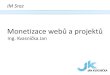 Monetizace webů a projektů - Kvasnička Jan