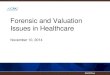 Forensic and Valuation Issues in Healthcare