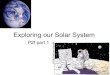 Exploring our solar system part 1