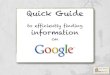 Quick Guide Google Tips