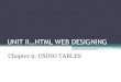 Html web designing using tables