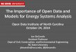 The Importance of Open Data and Models for Energy Systems Analysis