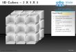 3d cubes building blocks stacked 2x3x3 powerpoint ppt slides