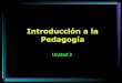 Introduccion Pedagogia