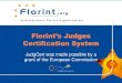Judges Certification System presentation Brussels 09 2014