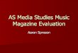 As media studies music magazine evaluation