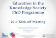 Presentación Programa de Doctorado Formación en la Sociedad del Conocimiento