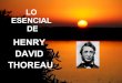 Esencial De Henry Thoreau