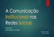 Comunicação Institucional nas Redes Sociais