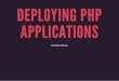 Deploying php applications