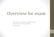 Exam overview(1)