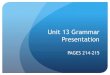 Unit 13 grammar presentation