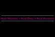 Real Women + Real Data = Real Answers