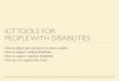ICT and people with disabilities