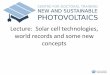 Lecture 10: Solar Cell Technologies