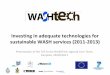 Investing in adequate technologies for sustainable WASH services (2011-2013)