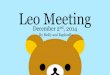 Dec. 2nd leo meeting