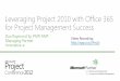Leverage Project 2010 w/ Office 365 for Project Management Success