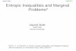 Entropic Inequalities and marginal problems (Fritz and Chavez)