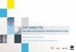 SAP HANA TDI Tailored Datacenter Integration with EMC 2