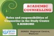Academic counselling  by S.Kishore ,IGNOU