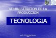 administración de la producción según la tecnologia