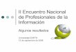 Resultados del II Encuentro Nacional de Profesionales de la Información