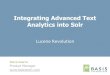Integrating Advanced Text Analytics into Solr