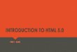 Webdev CCI Tel U - Introduction to HTML 5.0