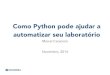 Como Python ajudou a automatizar o nosso laboratório v.2