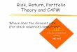 Risk, Return, Portfolio Theory and CAPM