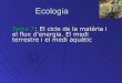 Unitat 7. Dinàmica dels ecosistemes. Cicles biogeoquímics