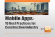 Construction Industry specific Mobile Apps