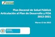 PDSP articulacion con plan desarrollo