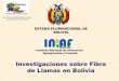 Investigaciones sobre fibra de llamas en Bolivia