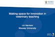 Making space for innovation in veterinary teaching, Liz Norman, 2014