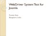 Web driver system test for joomla