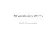 20 Vocabulary Words