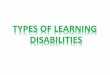 Types of Learning Disabilities