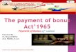 The payment of Bonus Act- For CA-IPCC