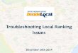 Upcoming Webinar: Troubleshooting Local Ranking Issues