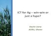 ICT for Ag – win-win or just a hype?