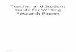 Teacher and Student guide for writing research papers