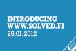 Cleantech Finland's Solved.fi Launch 2012